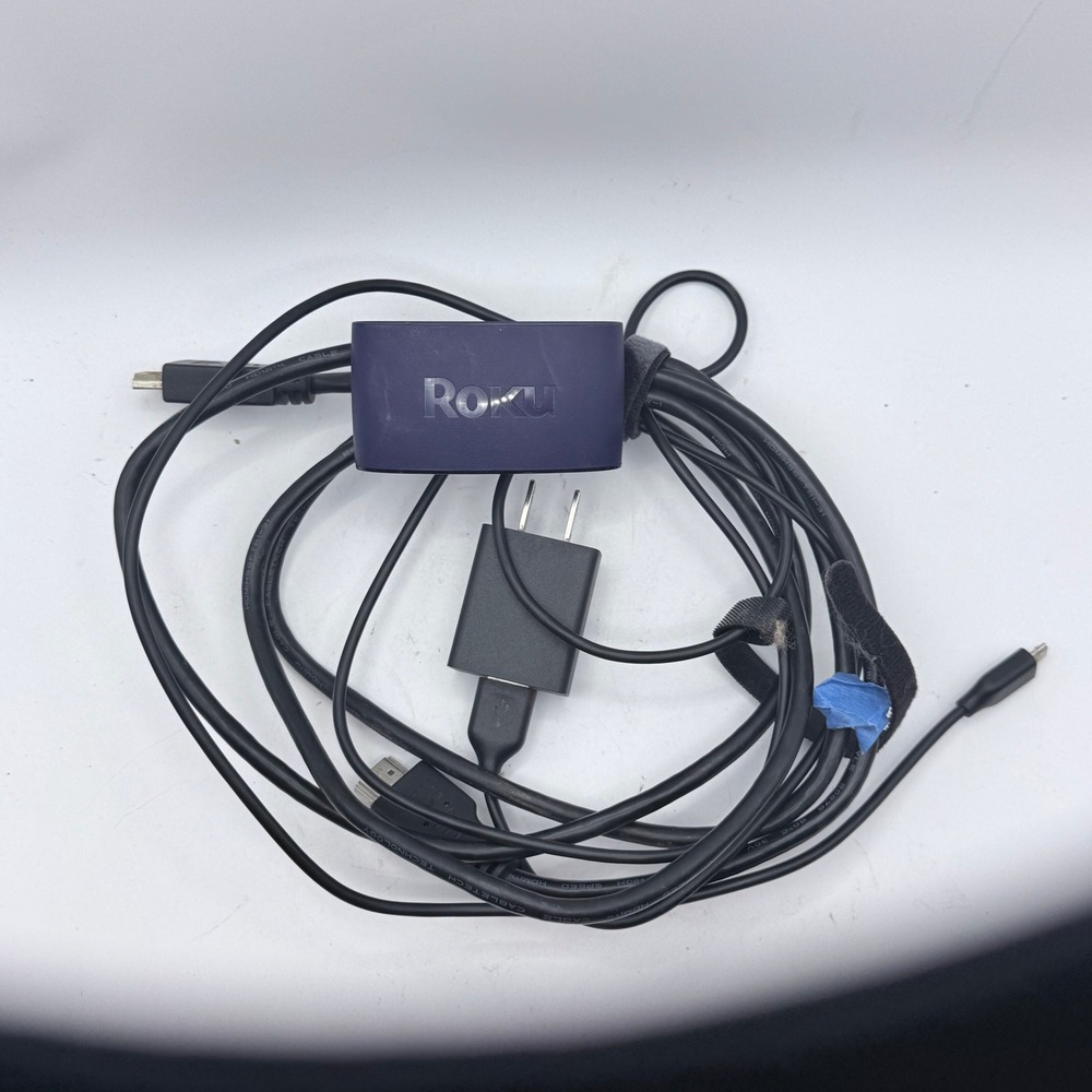 Roku Express HD Streaming‎ Media Player OS Purple 3960X With Cables